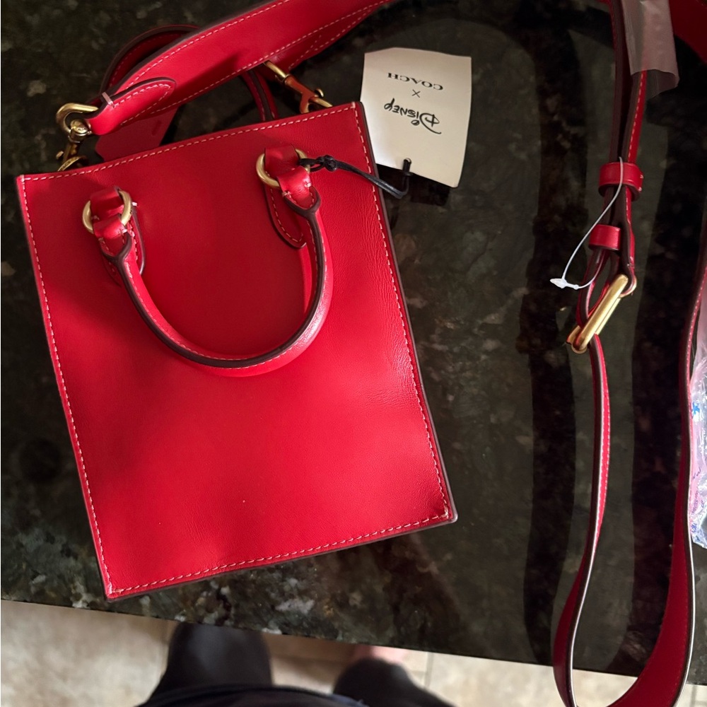 NWT Coach Red Minnie Mouse Mini LE Tote Bag 3 set - Picture 9 of 10